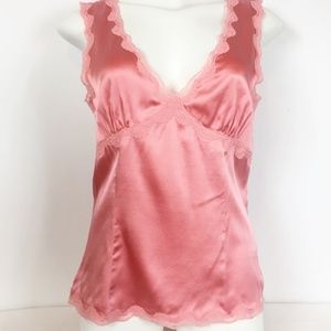 Bebe dark peach silk top